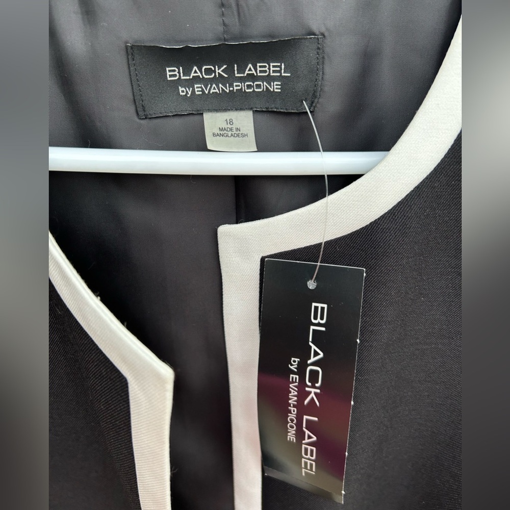 💛Black Label Blue and White Tailored Blazer - Picture 5 of 9
